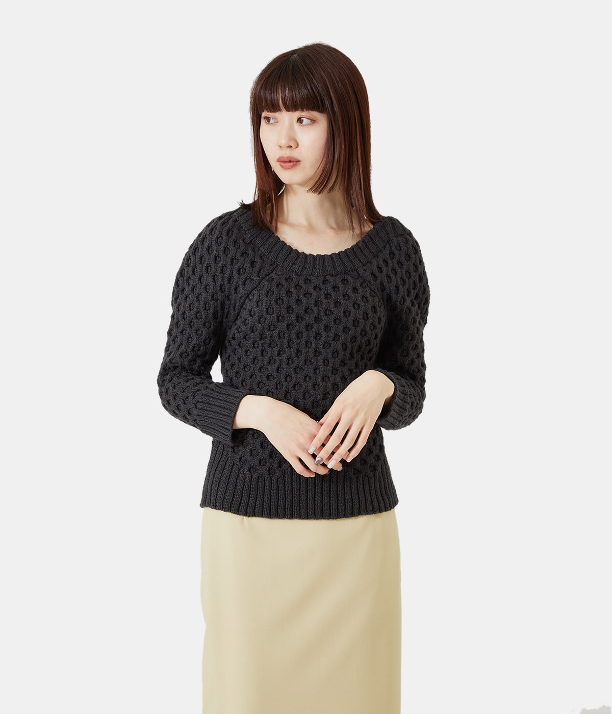 model（164cm）着用サイズ：FREE(ONE)