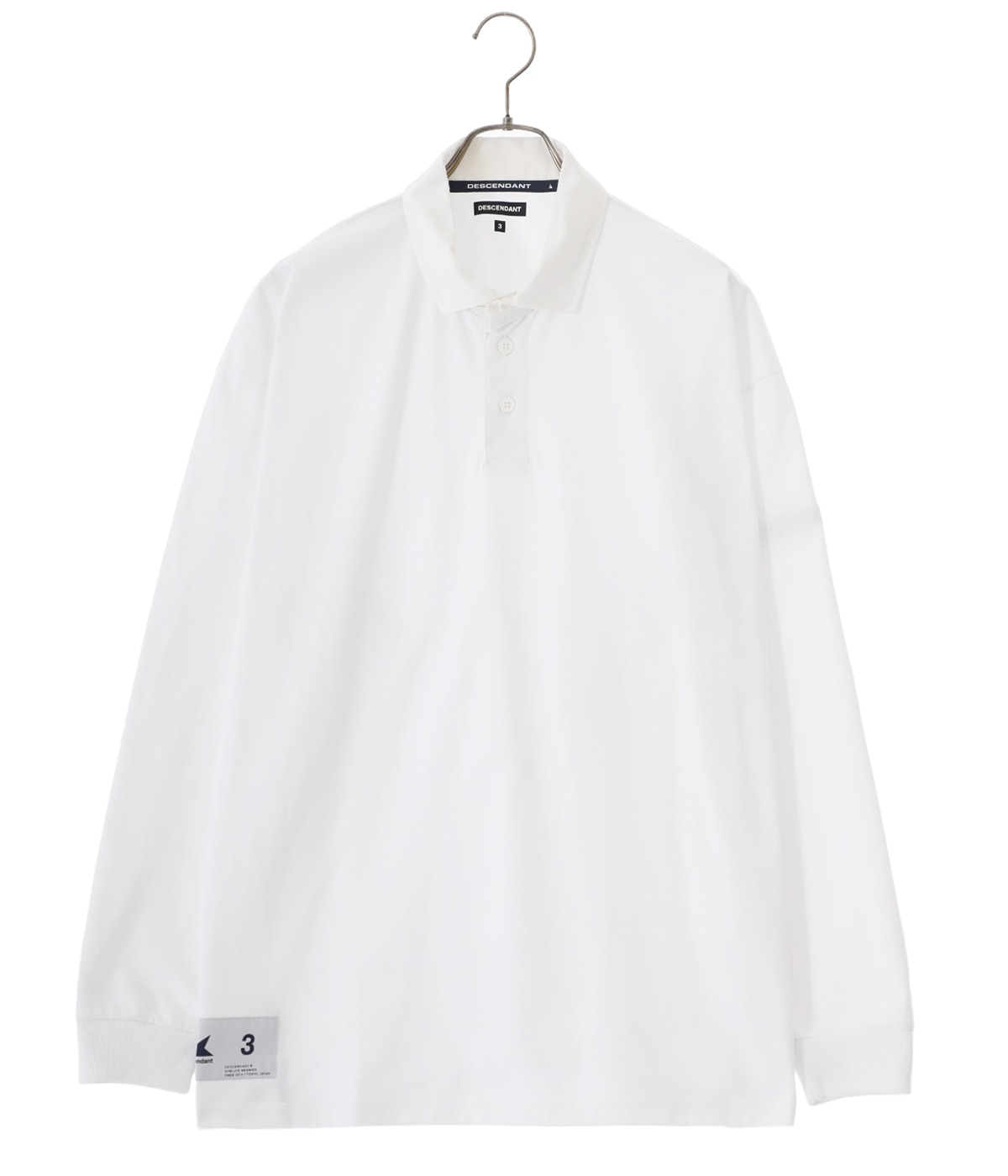 DESCENDANT - CROUCH POLO LS ホワイト 3 CROUCH POLO LS | DESCENDANT(ディセンダント) / トップス