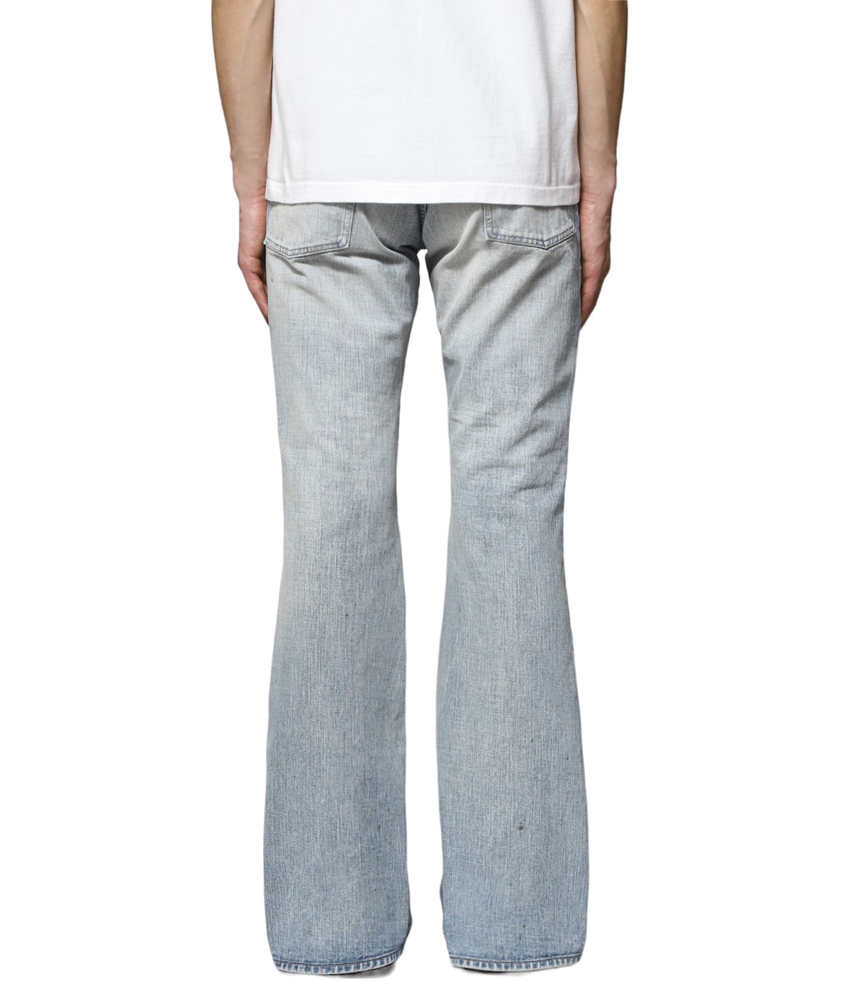 FADED MODERN DENIM WESTERN FLARED TROUSERS | SUGARHILL