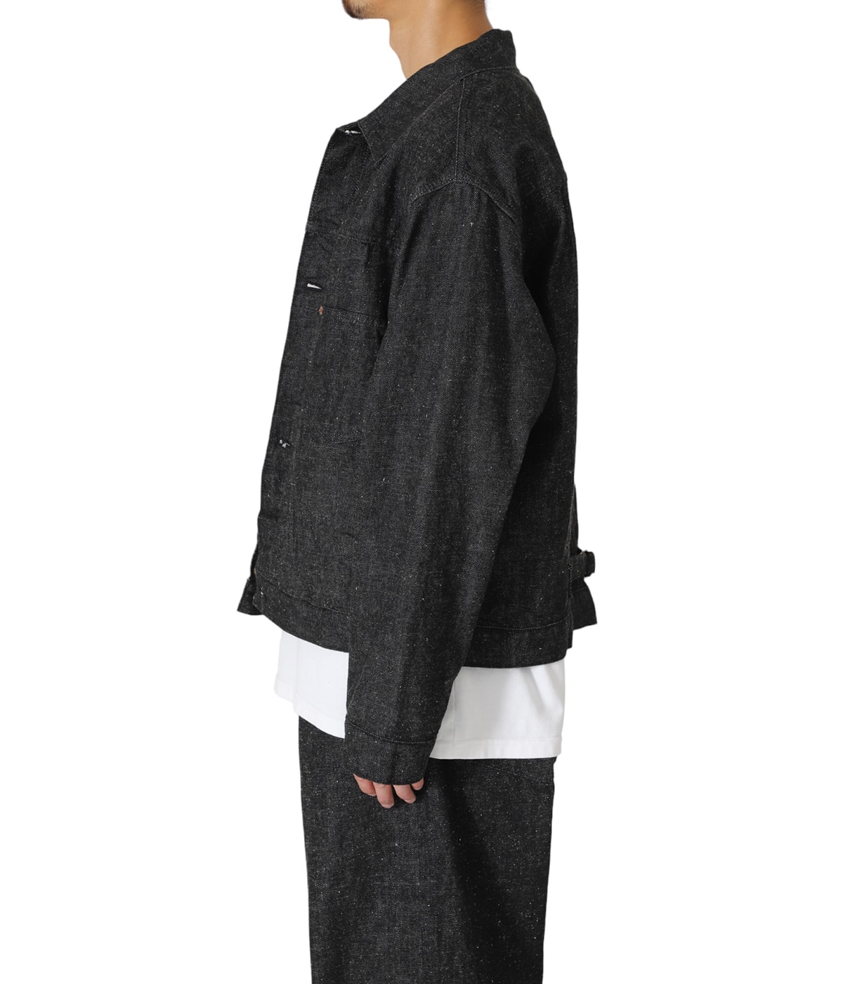 ジャケット・アウター GOLD DENIM PLEATED BLOUSE WWII MODEL RECYCLED WASTE SUVIN COTTON YARN 11.5oz. DENIM PLEATED