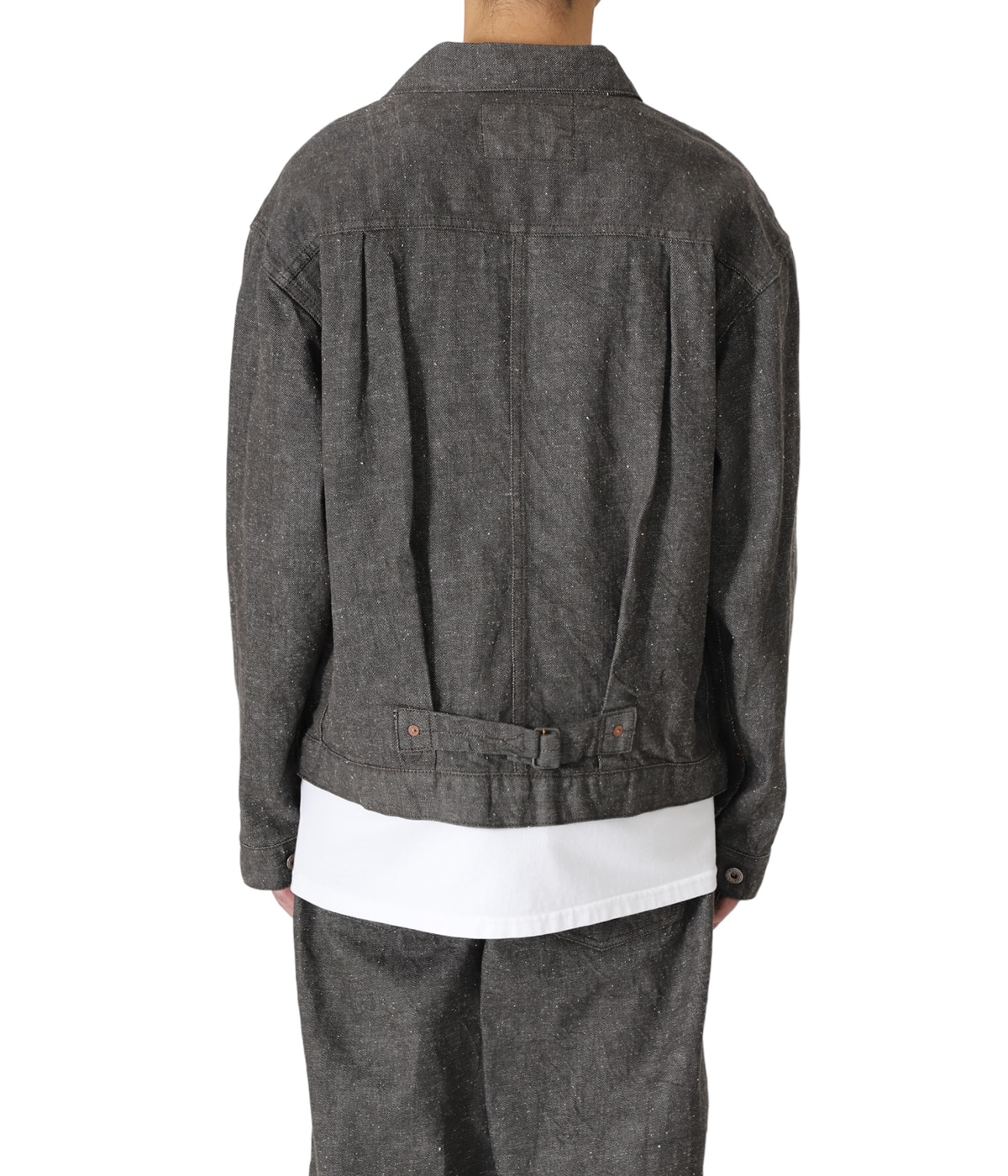 ジャケット・アウター GOLD DENIM PLEATED BLOUSE WWII MODEL RECYCLED WASTE SUVIN COTTON YARN 11.5oz. DENIM PLEATED