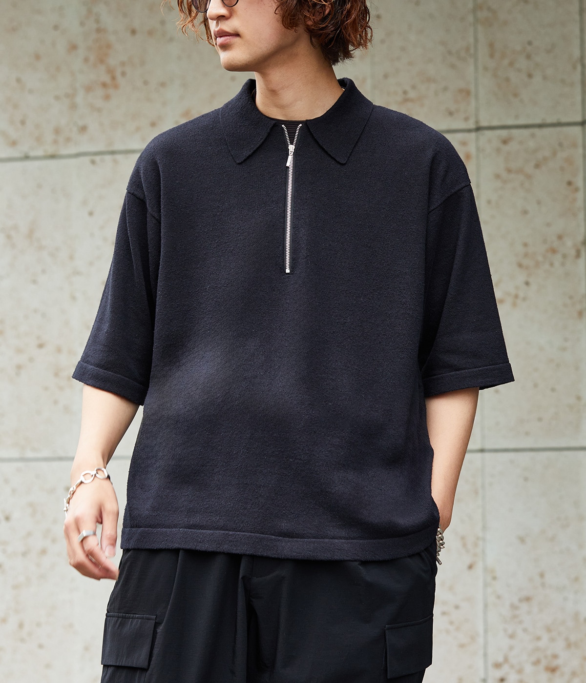 crepuscule（クレプスキュール）】別注 Zip Knit Polo S/S本日
