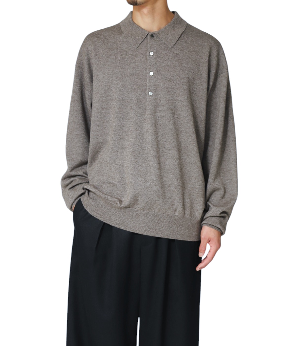 crepuscule 21SS 別注 ニットポロシャツ crepuscule / 別注 S/S KNIT POLO