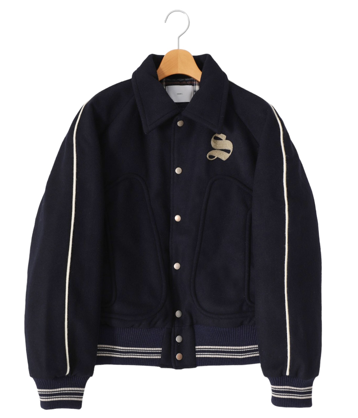 SUGARHILL MELTON STADIUM JACKETサイズ2 SUGARHILL（シュガーヒル）のMELTON STADIUM JACKET IVORYの通販