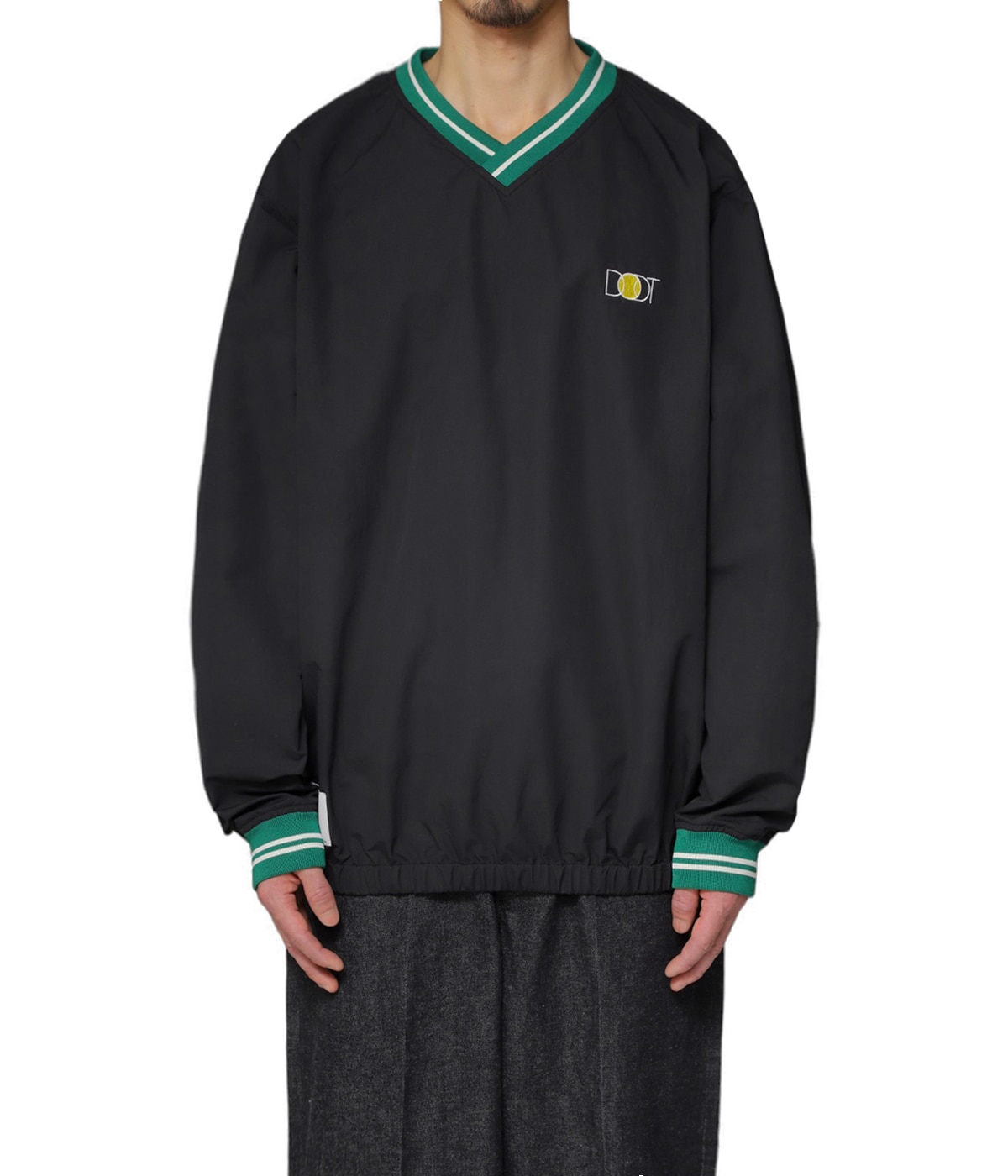 DESCENDANT 刺繍 ナイロンショーツ DESCENDANT/TIDE NYLON SHORTS (BLACK)