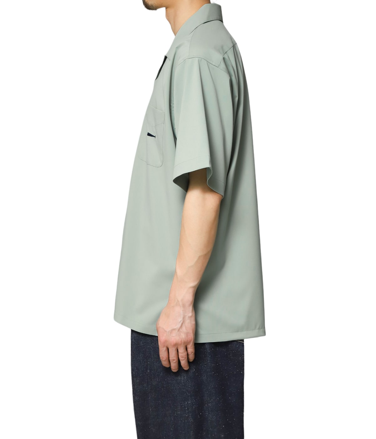 トップス DESCENDANT PIER SATIN SHIRT open collar PIER OPEN COLLAR SS SHIRT – DESCENDANT