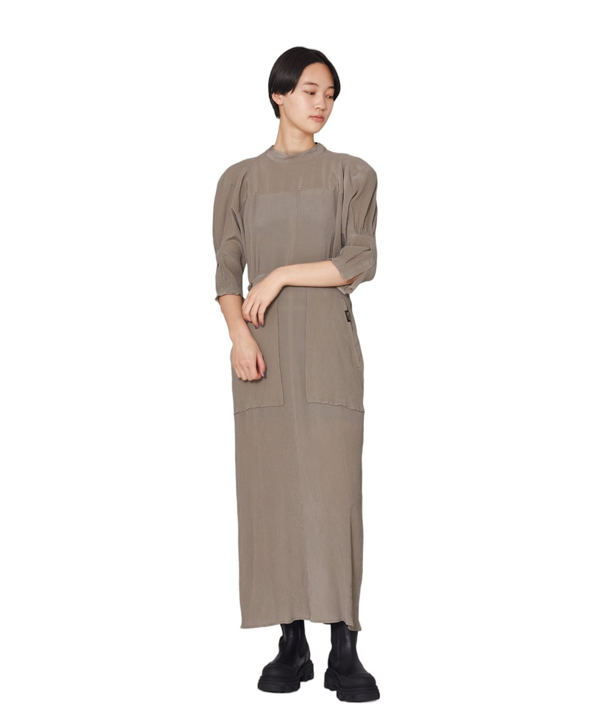 ワンピース PHOTOCOPIEU 4POCKETS LONG DRESS/ (YLVA) PHOTOCOPIEU(フォトコピュー)】 YLVA 4 POCKETS LONG DRESS