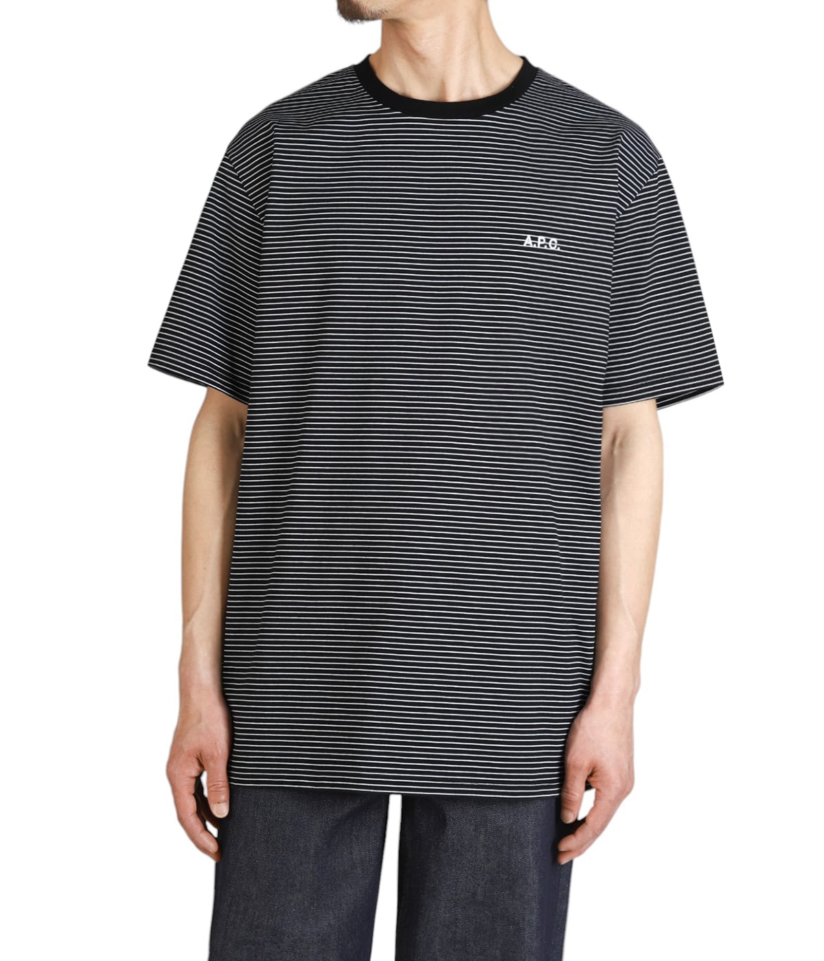 A.P.C. Ellison Tシャツ ボーダー 白黒 Мサイズ T-SHIRT ELLISON（Tシャツ/カットソー）｜A.P.C.（アーペーセー