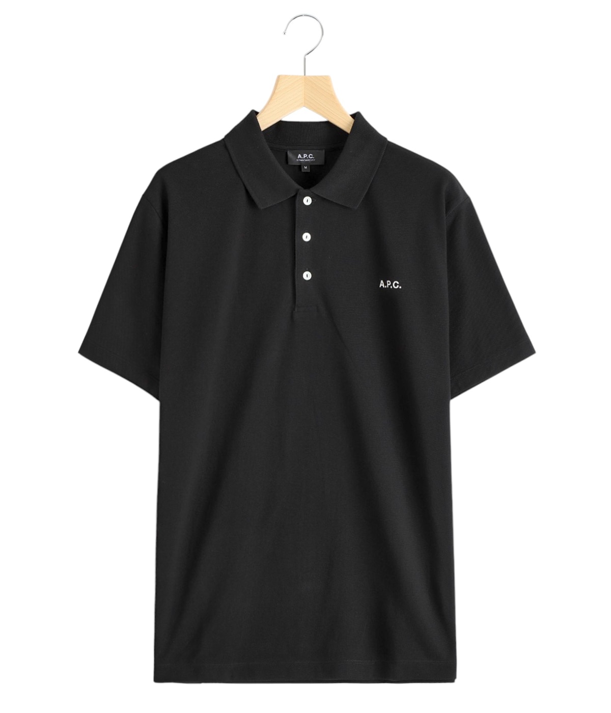 【A.P.C アーペーセー】メンズポロシャツ　赤 A.P.C. アーペーセー 剣とギター 半袖ポロシャツ メンズS 赤
