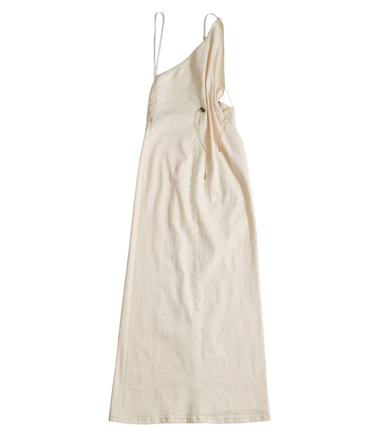 【レディース】ONE-SHOULDER DRAWSTRING DRESS(GALLA D)
