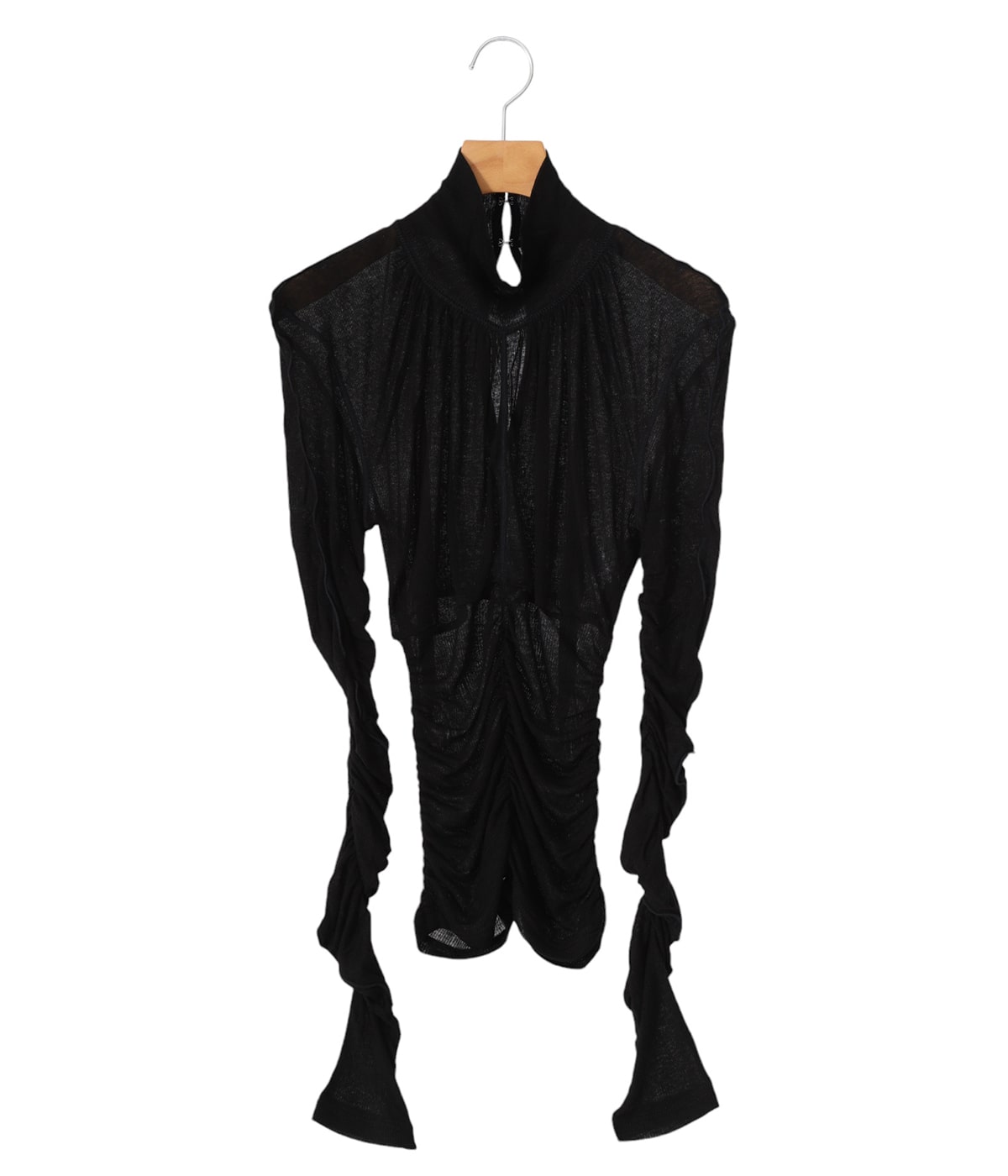 【新品】  PHOTOCOPIEU / フォトコピュー | フラワーボトルネックシャツ | 36 | ブラック | レディース レディース】SHEER TOP(TERESA) | PHOTOCOPIEU(フォトコピュー