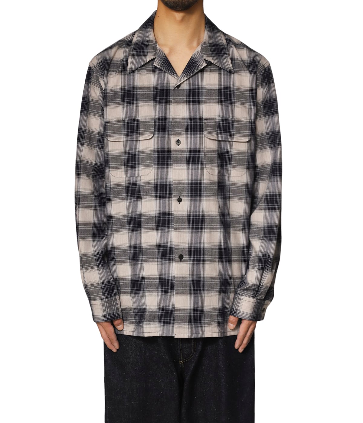 トップス sugarhill YAKOMBREPLAIDOPEN COLLARBLOUSE YAK OMBRE PLAID OPEN COLLAR BLOUSE – SUGARHILL TOKYO
