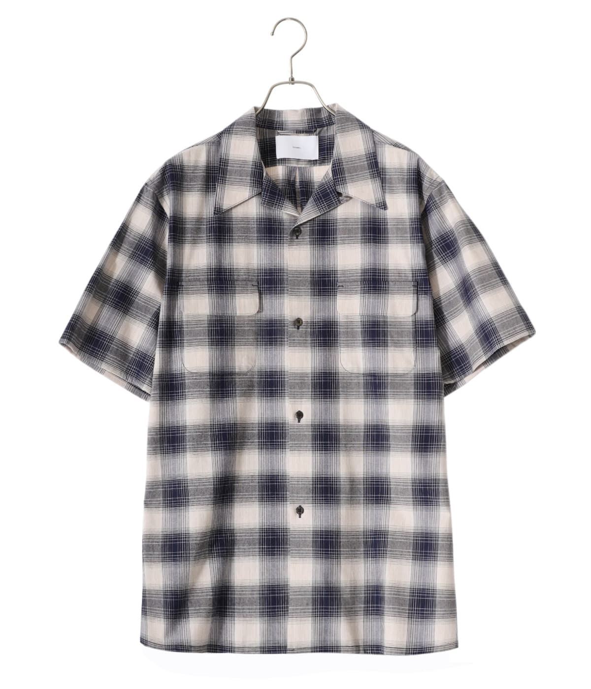sugarhill シュガーヒル オープンカラーシャツ オンブレチェック 半袖 YAK OMBLE PLAID OPEN COLLER BLOUSE HALF SLEEVE | SUGARHILL