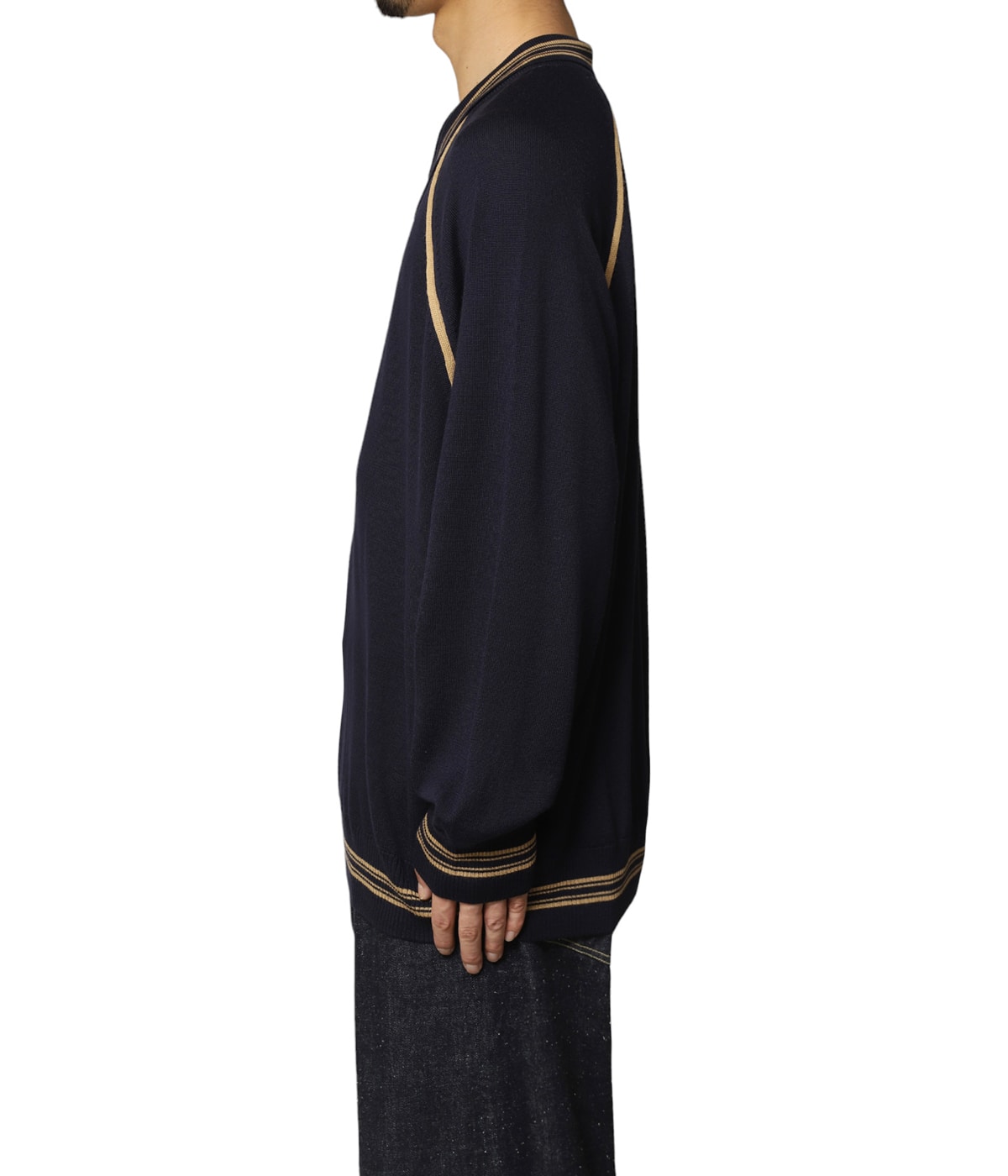 ZIP-UP LINE KNIT POLO SHIRT | SUGARHILL(シュガーヒル