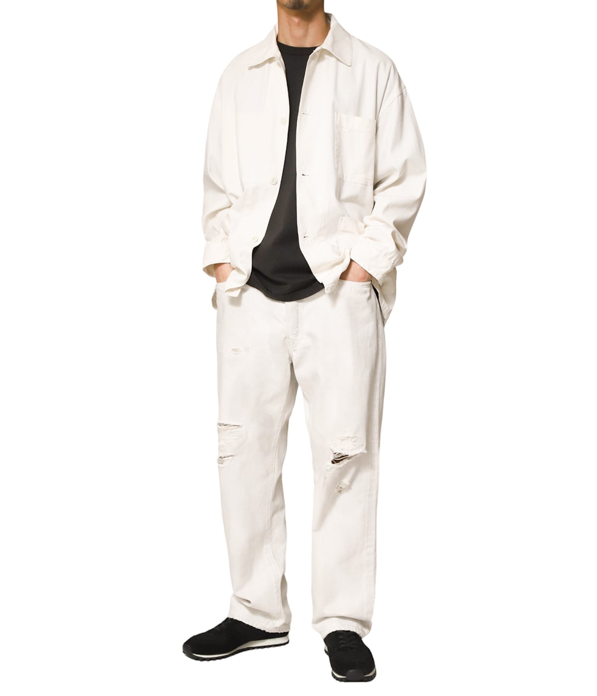 COTTON/SILK NEP DUCK WORK JACKET | GOLD(ゴールド) / アウター