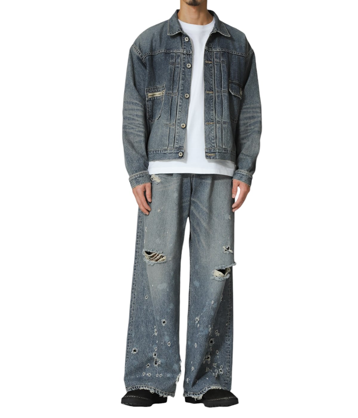 dairiku デニム パンツ Super Damage Wide Denim Pants | DAIRIKU(ダイリク) / パンツ
