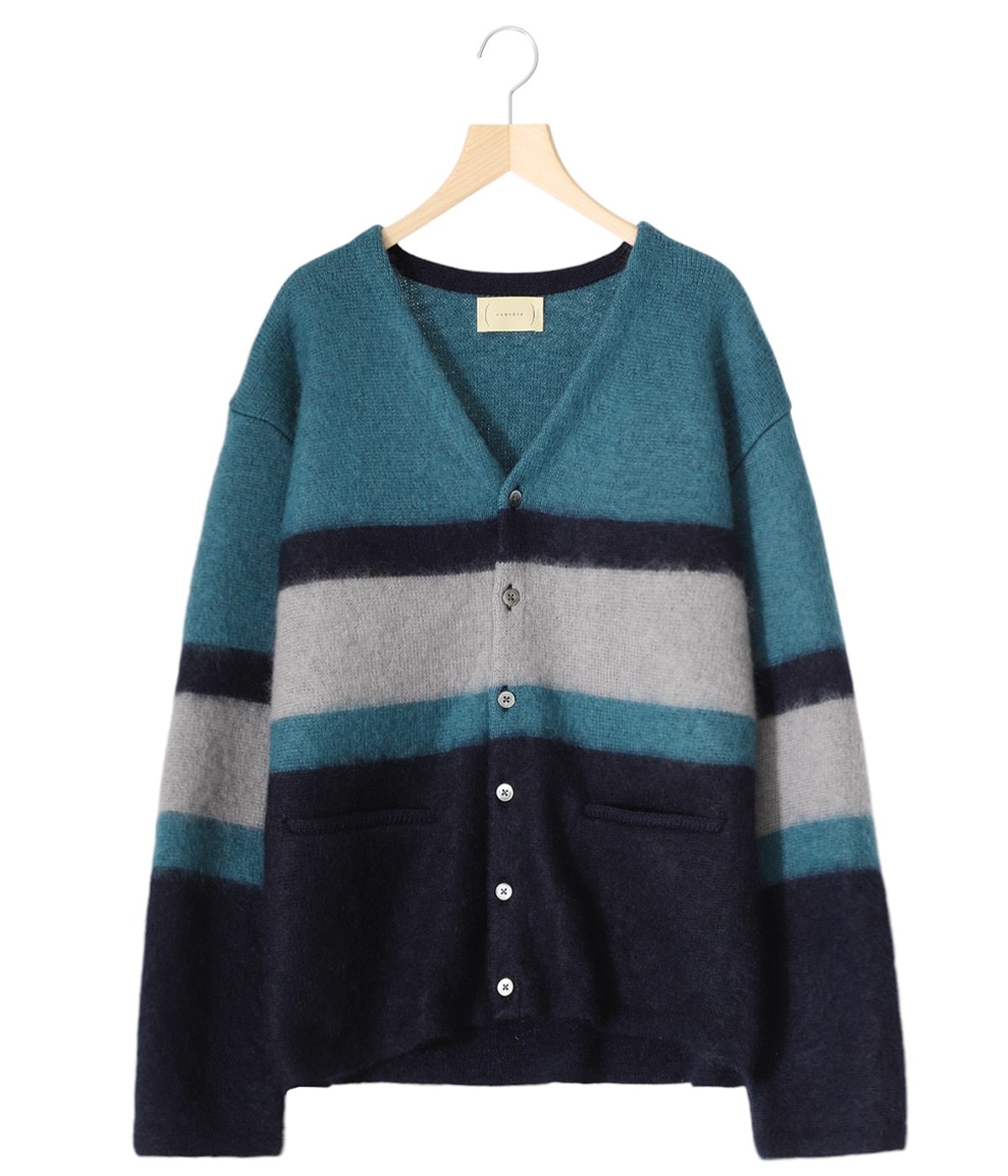 RIM.ARK◆カーディガン(厚手)/FREE/アクリル/BLK/無地/460CAL70-0370 RIM.ARK | Tuck volume washable knit (KNITWEAR ) |RIM.ARK