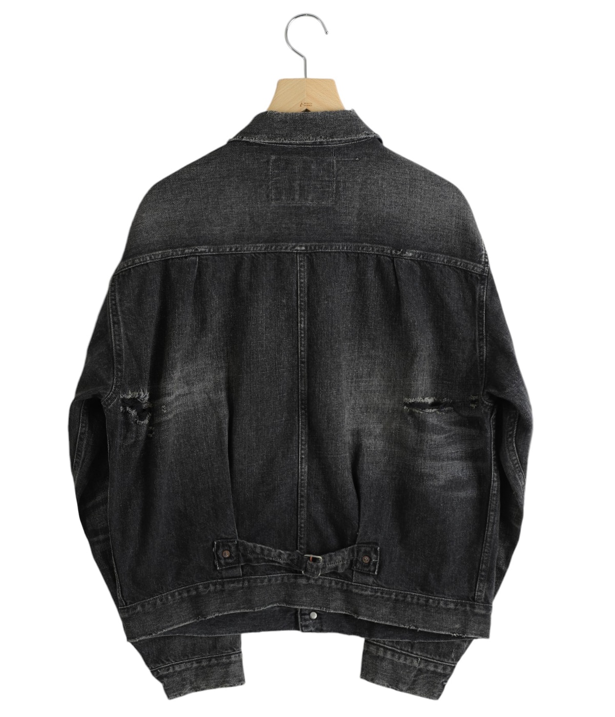 ジャケット・アウター RECYCLED WASTE SUVIN COTTON DENIM BLOUSE RECYCLED WASTE SUVIN COTTON YARN 11.5oz. DENIM PLEATED