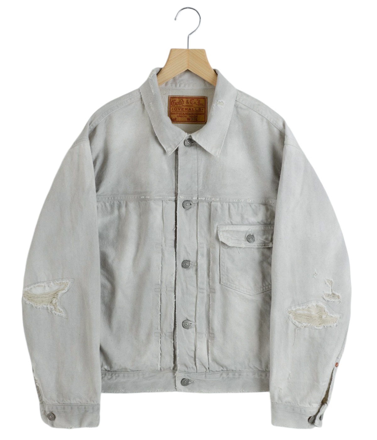 UNFOLLO デニム　コクーン　ジャケット　白　金ボタン 2WAY DETACHABLE DENIM BLOUSON(SET UP)｜CONVERSE TOKYO