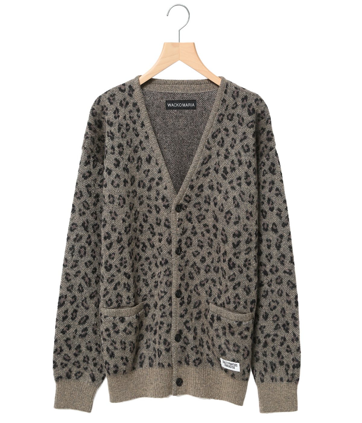 トップス WACKO MARIA LEOPARD MOHAIR CARDIGAN LEOPARD MOHAIR CARDIGAN (TYPE-1)【BLUE】｜WACKO MARIA