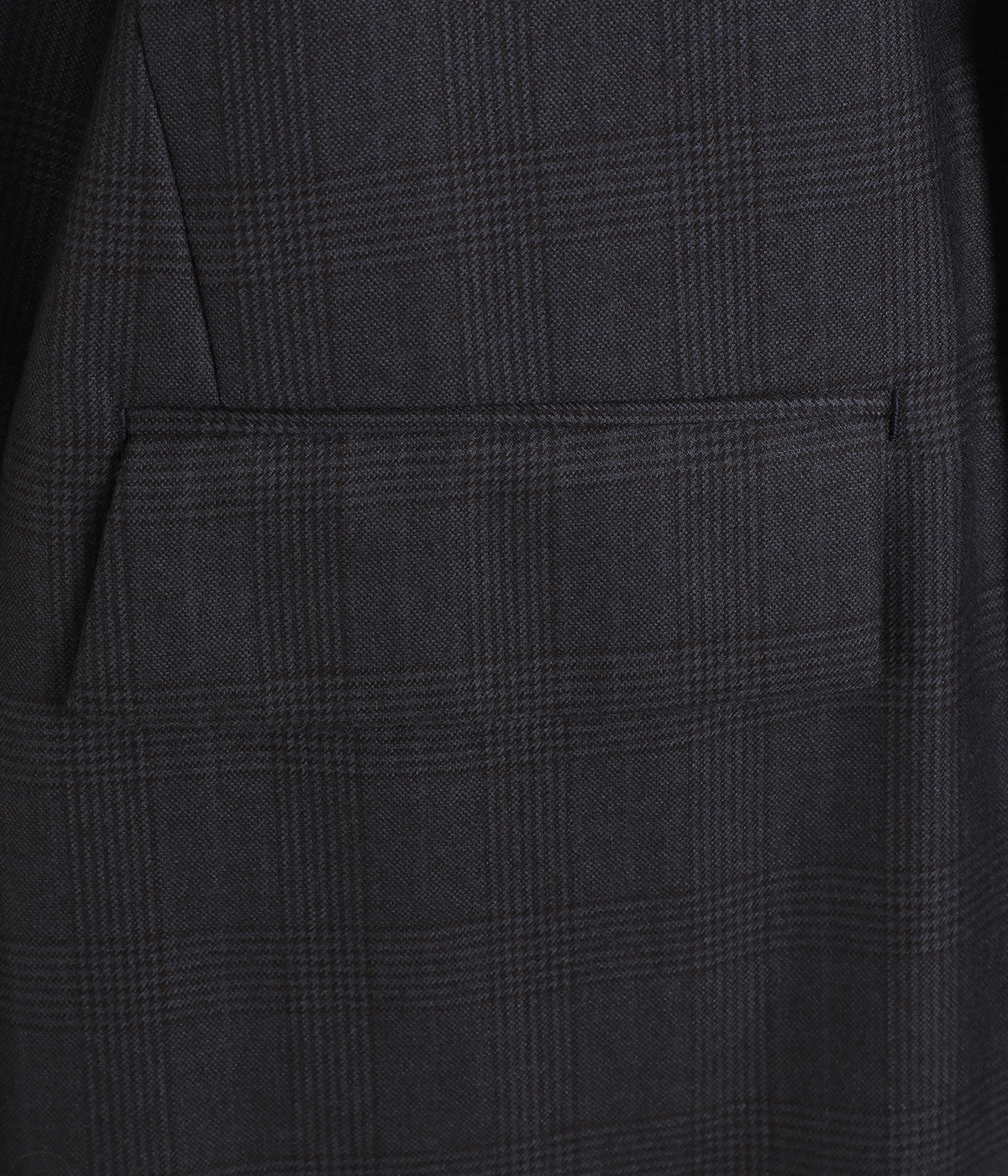 WOOL GLEN CHECK - DOUBLE BREASTED JACKET | URU(ウル