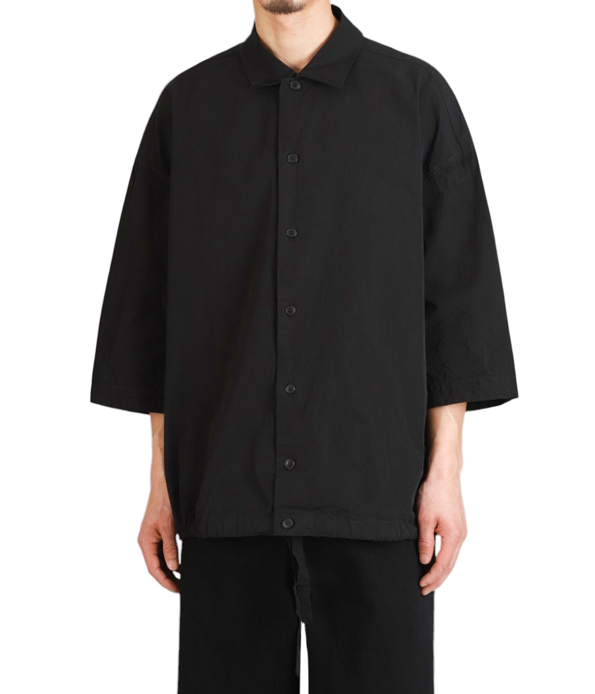 CASEY-CASEY ブラック シャツ Mサイズ CASEY 【定価9.2万】ケイシー ケイシー *コットンワイドシャツ*M