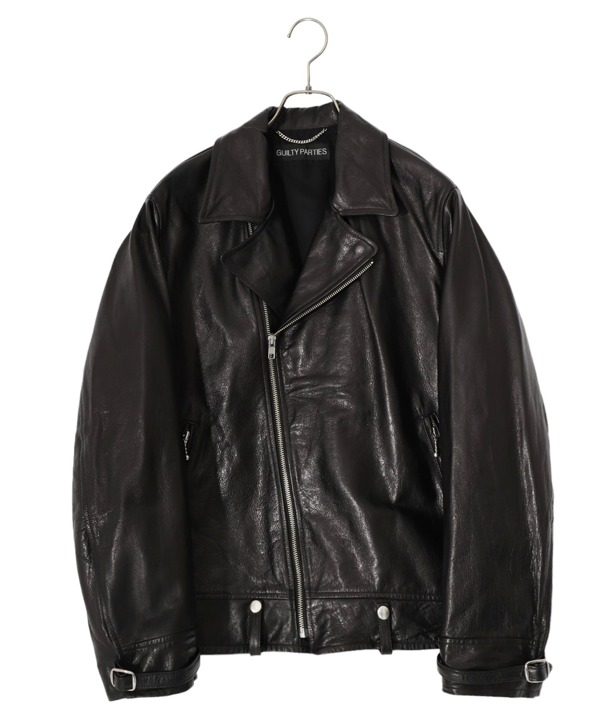 【新品タグ付】ワコマリア WACKO MARIA ダブルライダース WACKO MARIA/LEATHER DOUBLE RIDERS JACKET（BLACK）［レザー