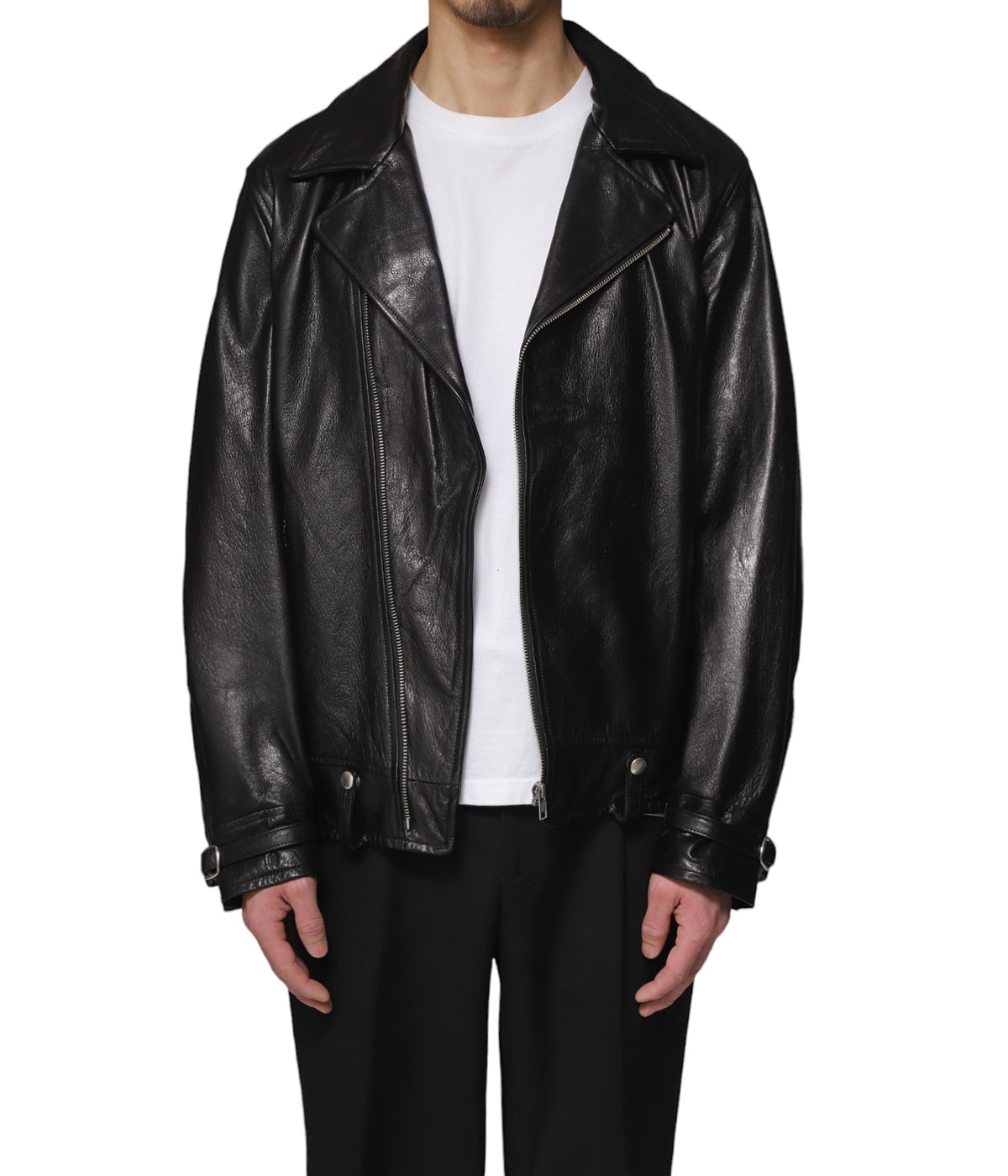 ワコマリア ライダース 伊勢丹 レザー ジャケット WACKO MARIA/COWHIDE LEATHER DOUBLE RIDERS JACKET（BLACK