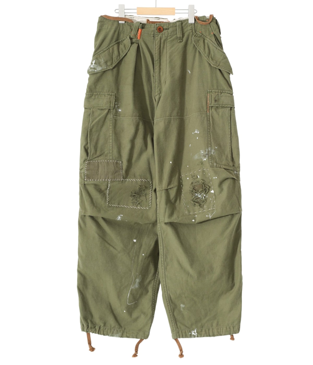 kolor 25SS カーゴパンツ 25SS ビッグポケット 裾ドロスト ワイドシルエット ポリメッシュ