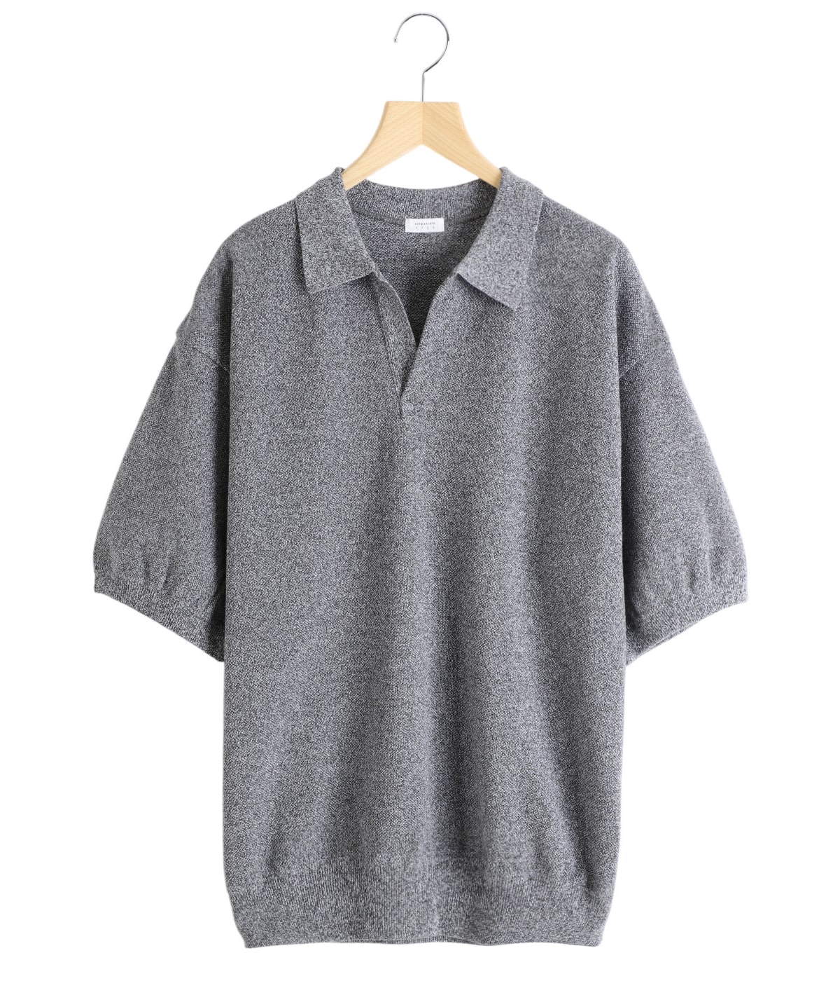 < crepuscule > BORDER POLOSHIRT/ポロシャツ logo multi boarder polo shirt/ロゴマルチボーダーポロシャツ