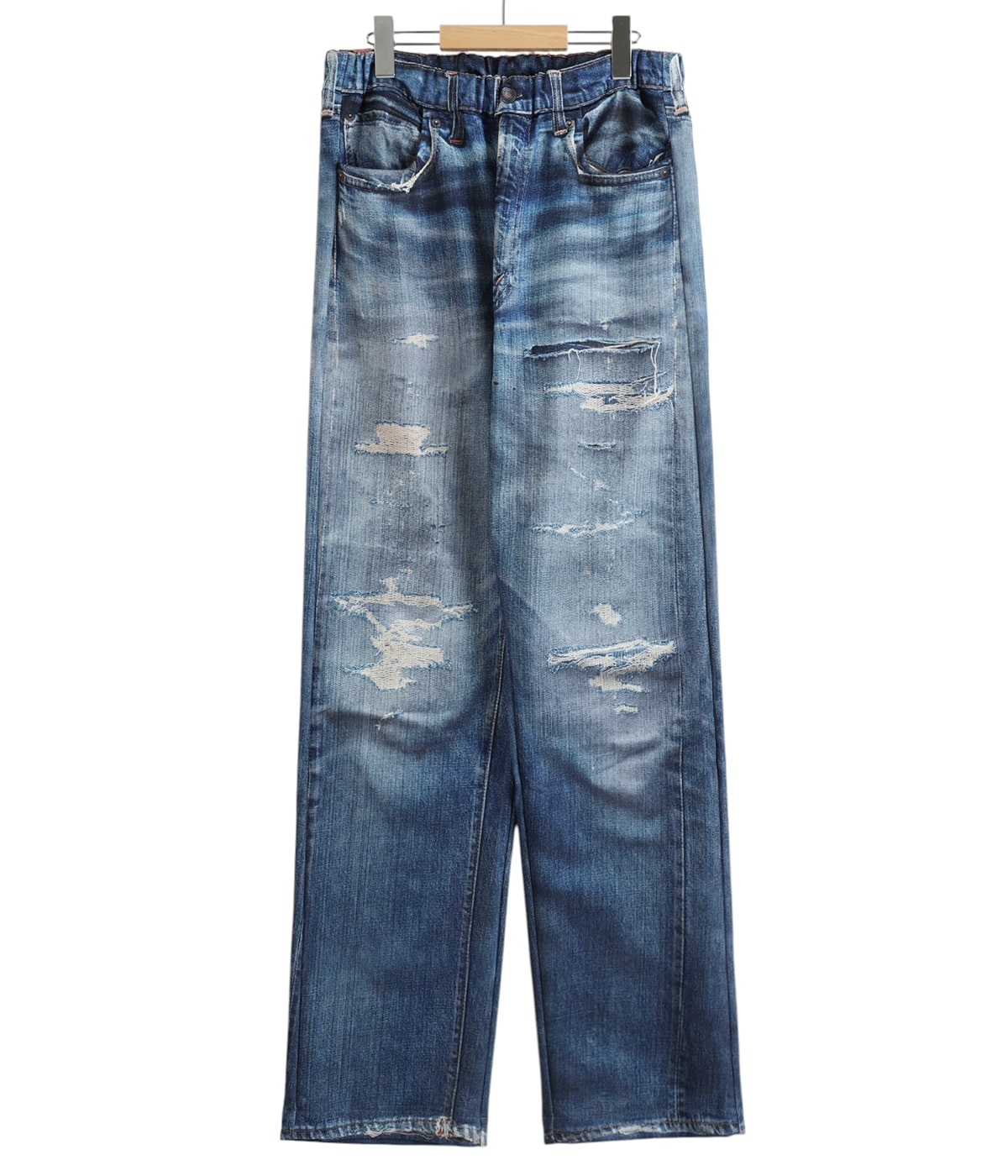 ♢プロフ必読　あゆ　☆イシカワラボ　別布使いデニムパンツ　ブラック DENIM PRINT STRIGHT PT | TALKING ABOUT THE ABSTRACTION