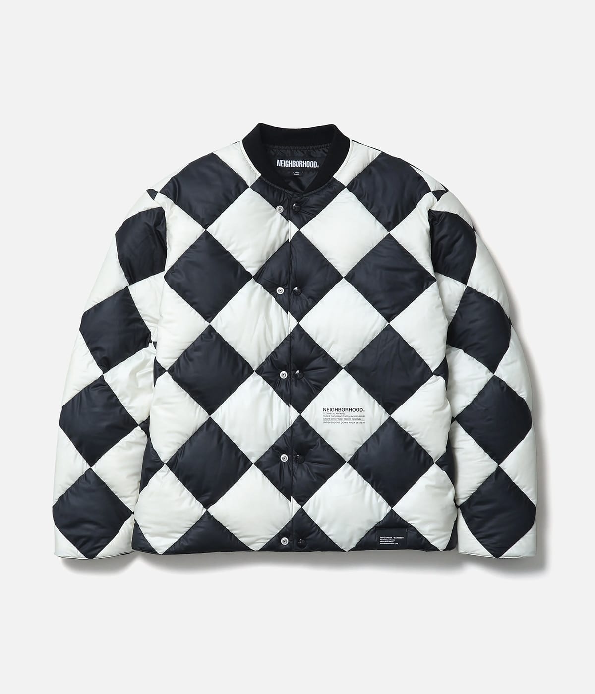 NEIGHBORHOOD / ジャケット/M/ポリエステル/WHT/ストライプ/SPNH-JK-M13/汚れ有 CHECKER DOWN JACKET | NEIGHBORHOOD(ネイバーフッド) / アウター