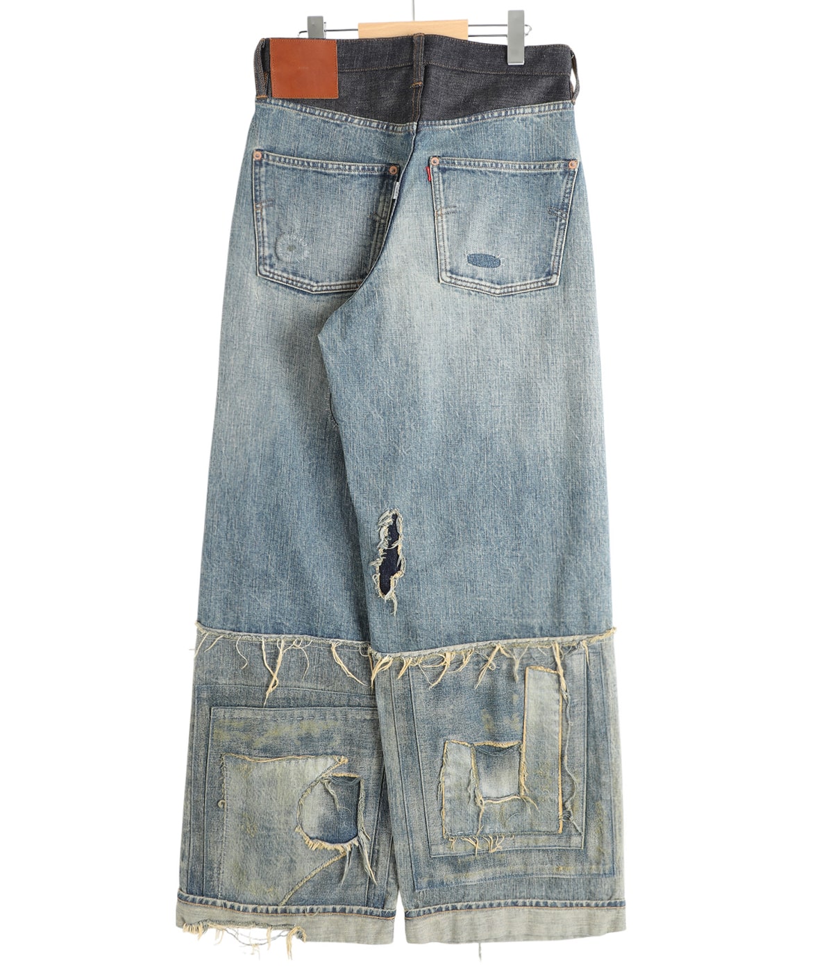 デニム・ジーパン TRILLION LEATHER PATCH SELVEDGE WIDE DENIM PANTS 5SH111 STRATUM DENIM PANTS WIDE CUT | SUGARHILL(シュガーヒル