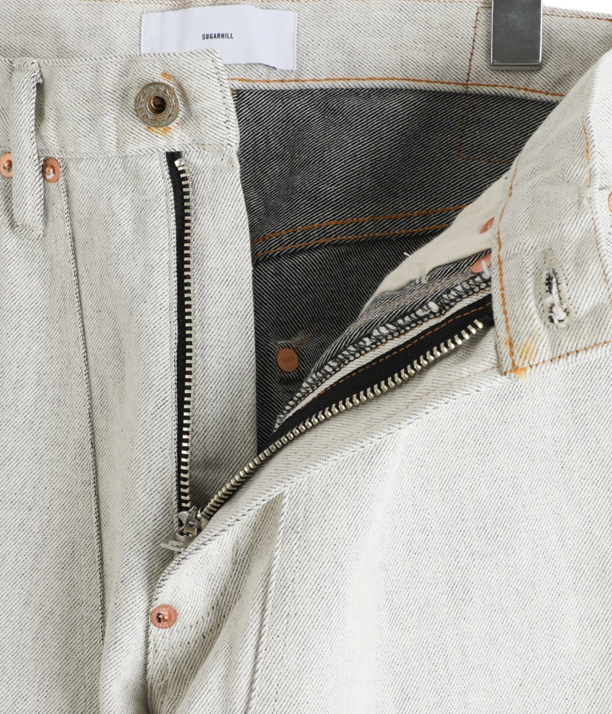 sugarhill ホワイトデニム WESTERN DOUBLE KNEE PANTS WIDE CUT | SUGARHILL(シュガーヒル