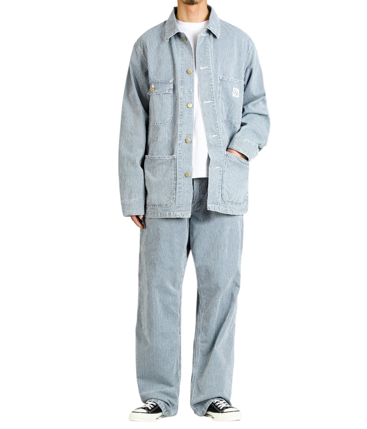 マシス　カバーオール　L COVERALL JKT HICKORY | MASSES(マシス) / アウター デニム