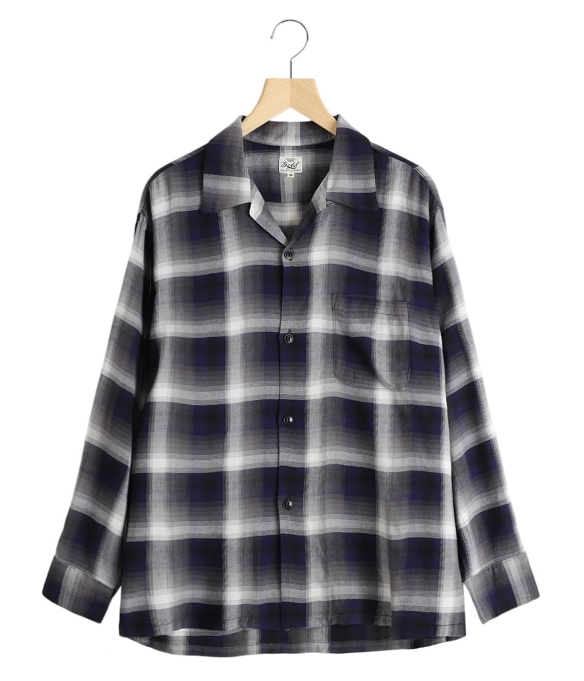 RAYON CHECK L/S OPEN SHIRT