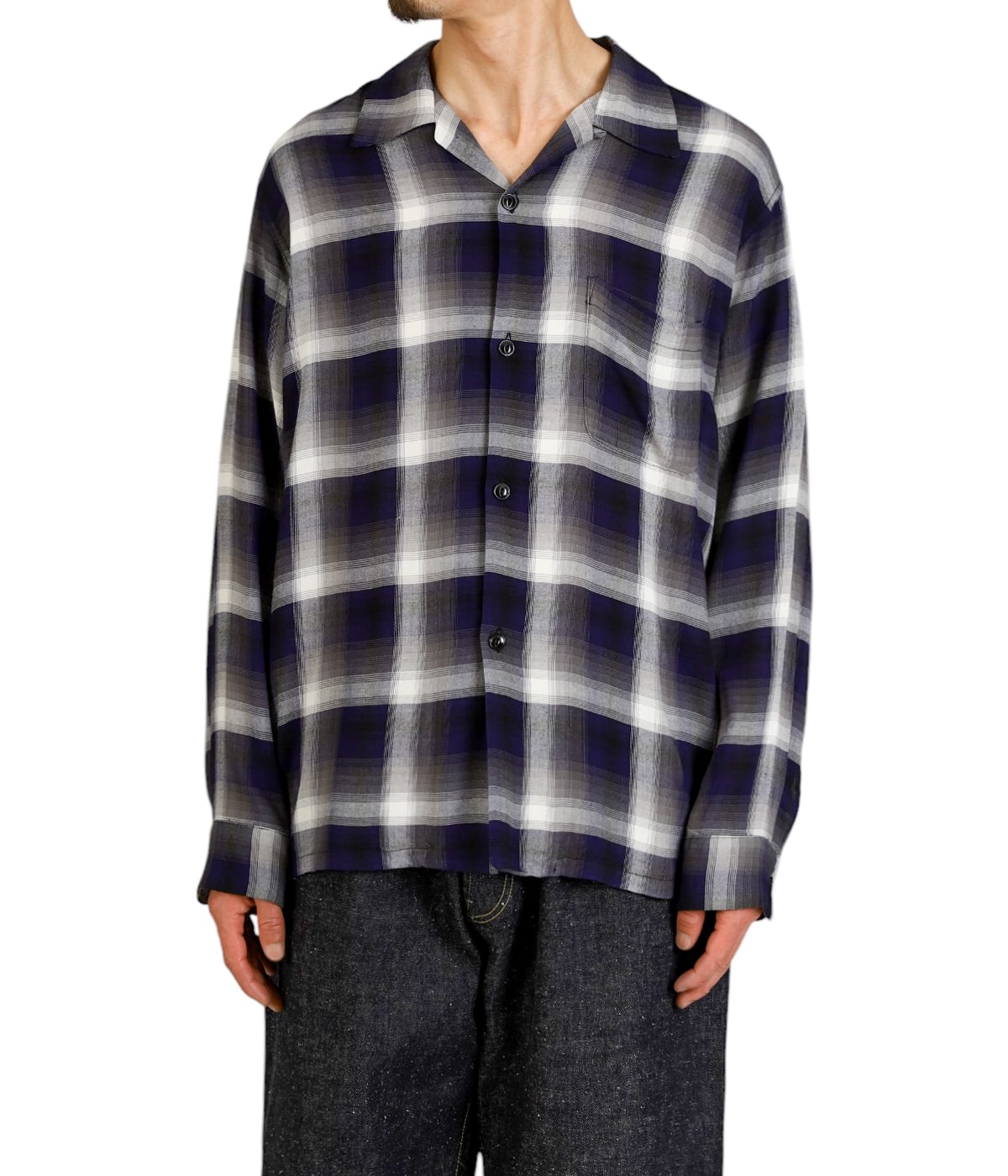 トップス GOLD RAYON CHECK SHIRT RAYON CHECK L/S OPEN SHIRT | GOLD(ゴールド) / トップス 長袖