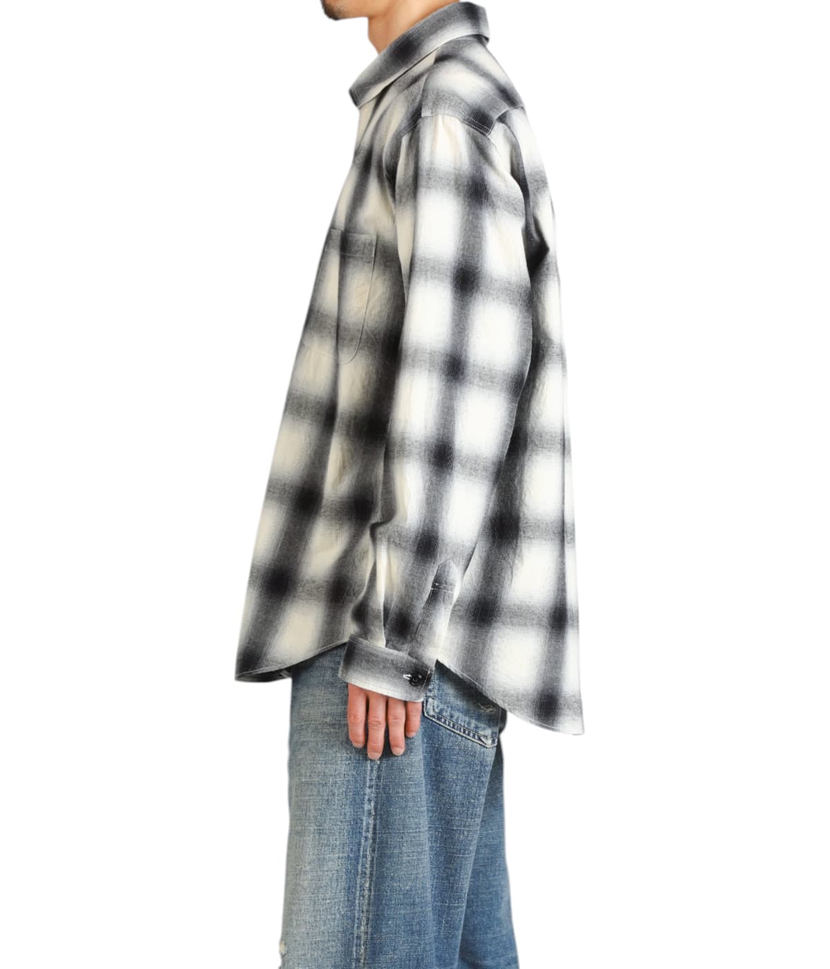 c*m様 GOLD コットンネルチェックワークシャツフーディーLサイズGL293 COTTON NEL CHECK REGULAR COLLAR SHIRT | GOLD(ゴールド