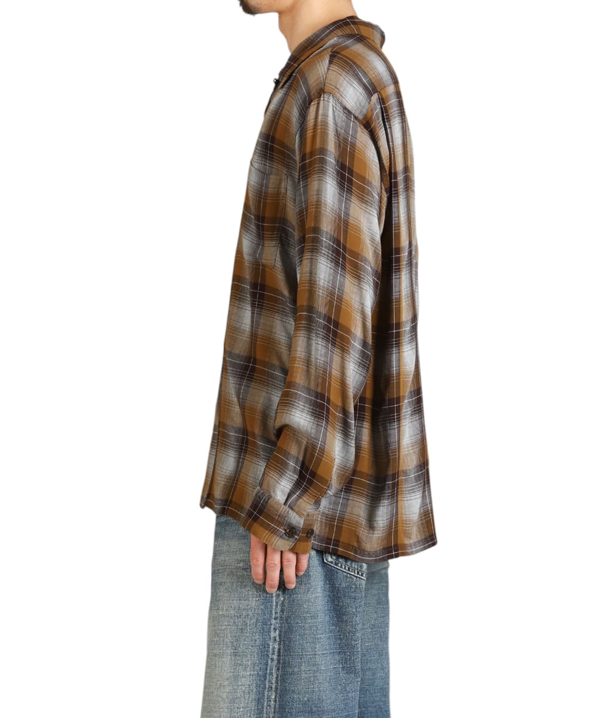 gold[ゴールド] Rayon Check S/S Open Shirt gold[ゴールド] Rayon Check S/S Open Shirt