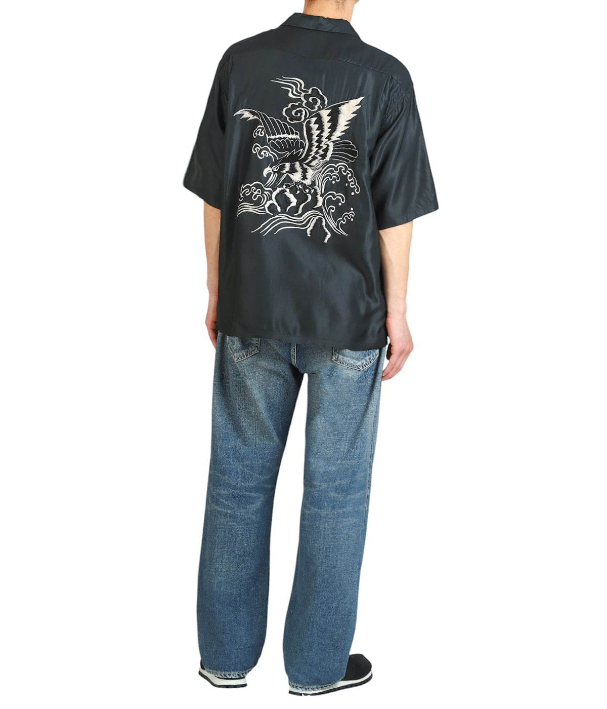 トップス GOLD ACETATE SUKA SHIRT BLACK EAGLE ACETATE S/S SUKA SHIRT “EAGLE“ | GOLD(ゴールド) / トップス