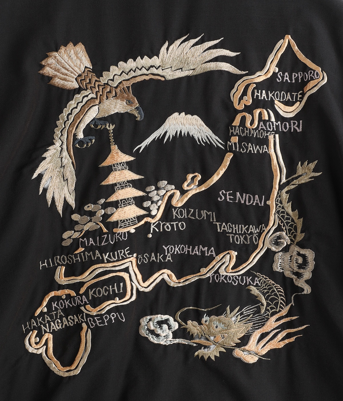 treasure サイン入り　アウター treasure サイン入り アウター 3D-Tiger souvenir jacket / White