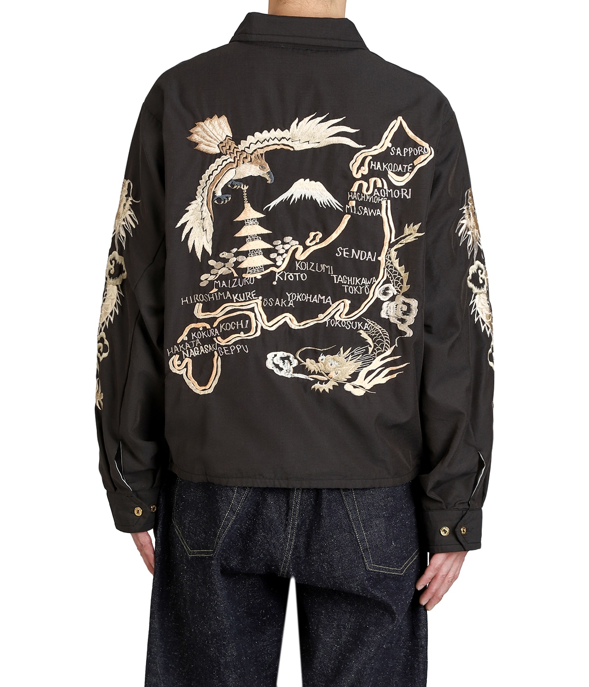 予約】別注 SOUVENIR JACKET AGED MODEL JAPAN MAP | GOLD(ゴールド