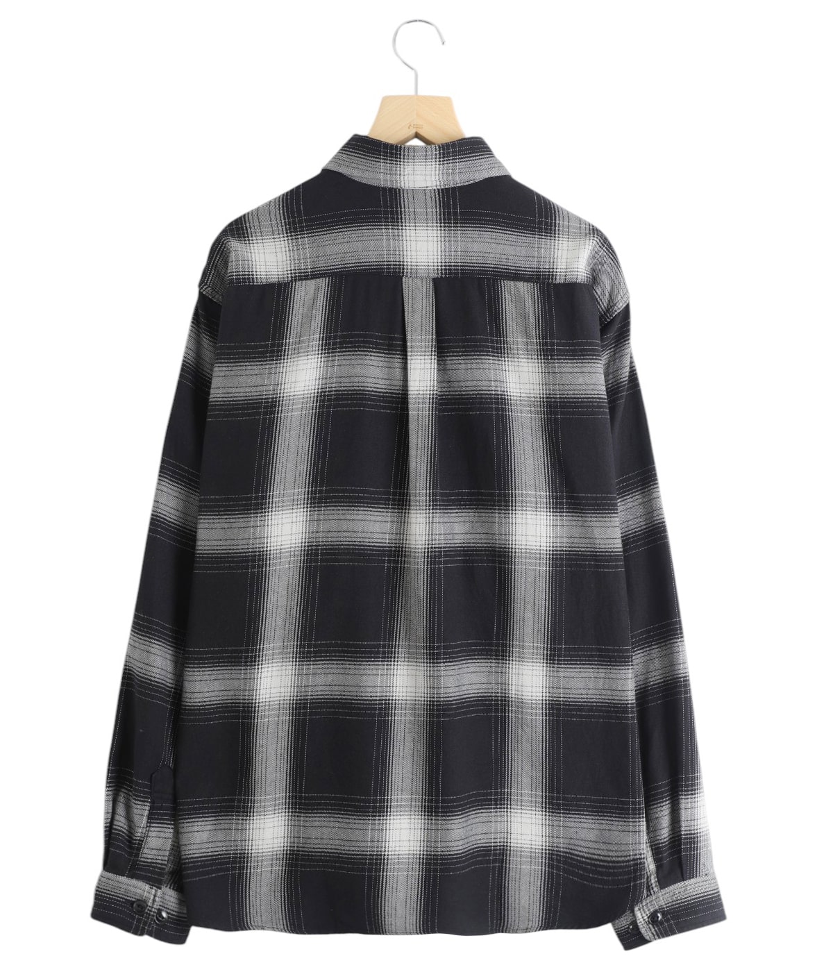 SUVIN COTTON NEL CHECK REGULAR COLLAR SHIRT | GOLD(ゴールド