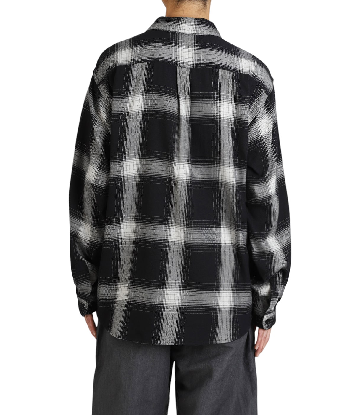 SUVIN COTTON NEL CHECK REGULAR COLLAR SHIRT | GOLD(ゴールド