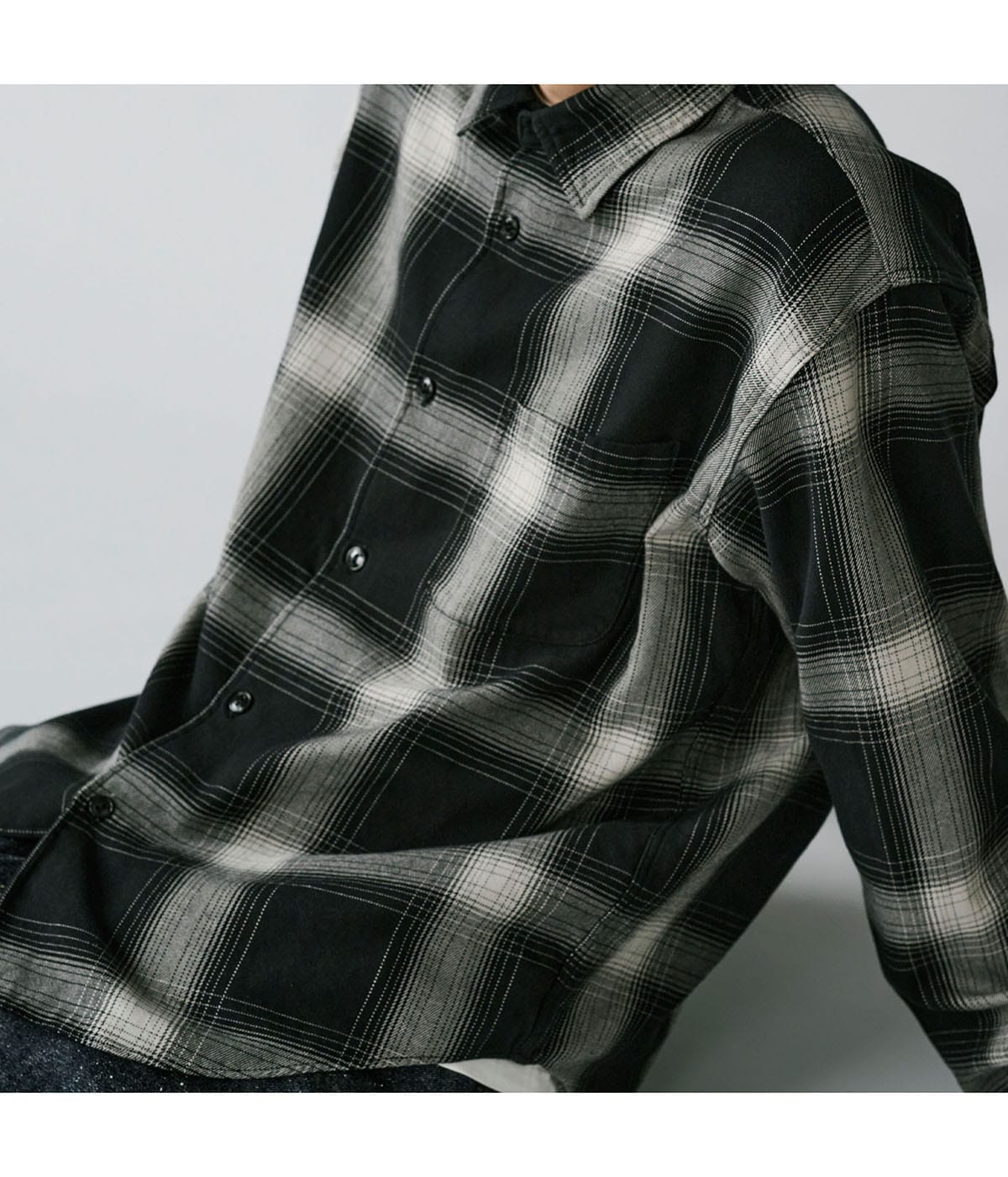 SUVIN COTTON NEL CHECK REGULAR COLLAR SHIRT | GOLD(ゴールド