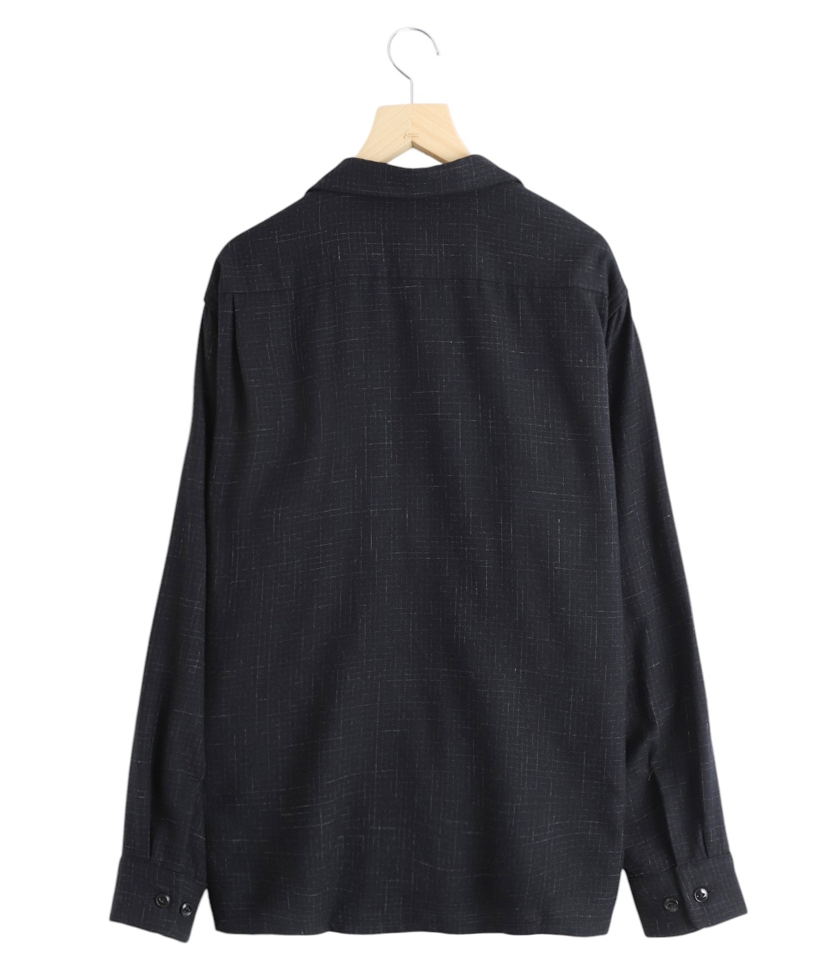 Super 120s WOOL CHECK OPEN SHIRT | GOLD(ゴールド) / トップス