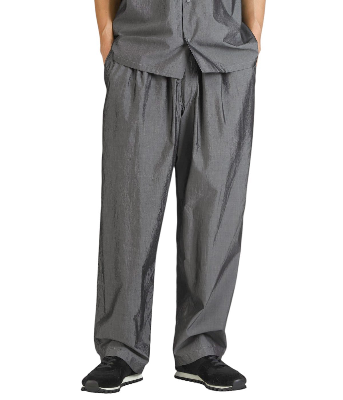 COTTON / SILK CHAMBRAY 1TUCK EASY PANTS | GOLD(ゴールド