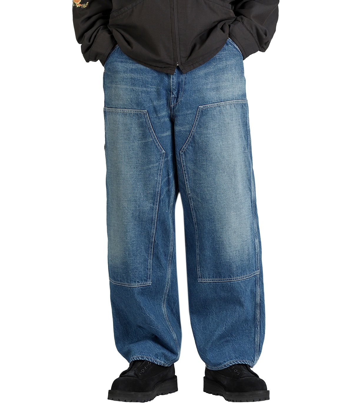 RECYCLED WASTE SUVIN COTTON YARN 11.5oz DENIM DOUBLE KNEE PAINTER