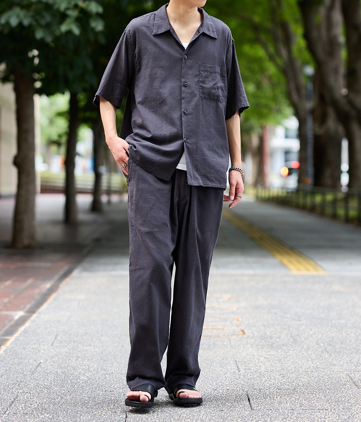 別注 SELVEDGE OXFORD EASY PANTS | GOLD(ゴールド) / パンツ