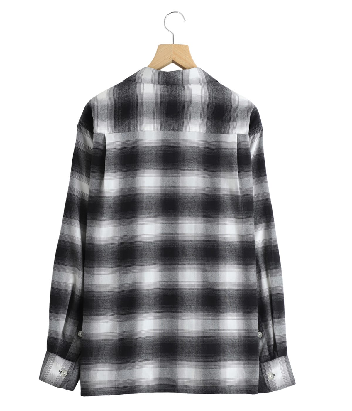トップス WACKO MARIA OMBRE SHIRT WACKO MARIA/OMBRE CHECK OPEN COLLAR SHIRT（GREEN）［オンブレ
